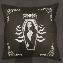 Load image into Gallery viewer, Vampira Glitter Throw Pillow