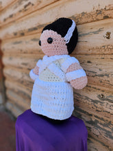 Load image into Gallery viewer, Handmade Crocheted Bride of Frankenstein Doll