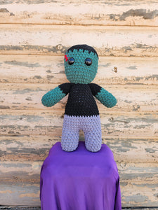 Handmade Crocheted Frankenstein Doll