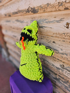 Handmade Crocheted Oogie Boogie Doll