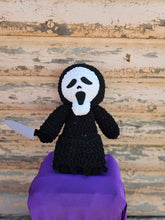 Load image into Gallery viewer, Handmade Crocheted Ghostface  Scream Doll