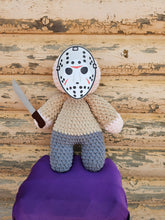 Load image into Gallery viewer, Handmade Crocheted Jason Voorhees Friday the 13th Doll