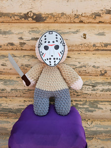 Handmade Crocheted Jason Voorhees Friday the 13th Doll