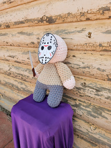 Handmade Crocheted Jason Voorhees Friday the 13th Doll