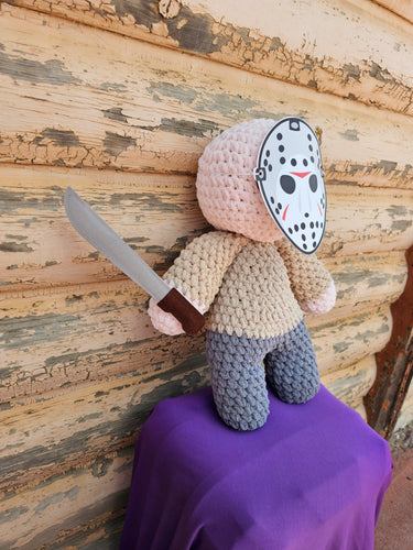 Handmade Crocheted Jason Voorhees Friday the 13th Doll
