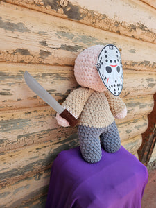 Handmade Crocheted Jason Voorhees Friday the 13th Doll