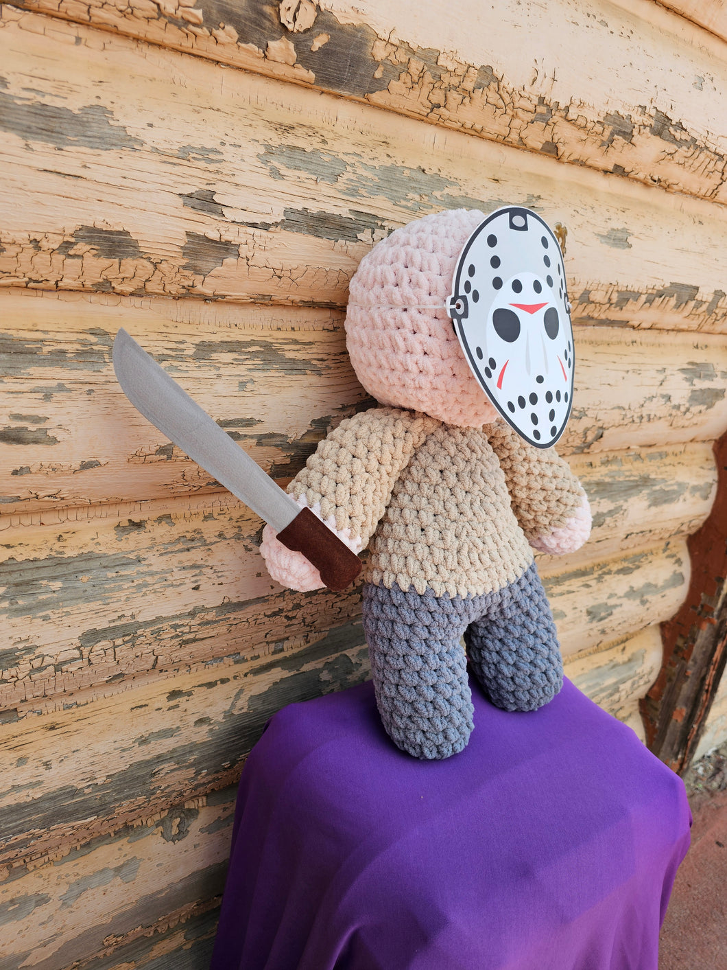 Handmade Crocheted Jason Voorhees Friday the 13th Doll