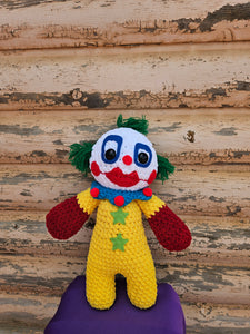 Handmade Crocheted Killer Klowns Shorty Doll