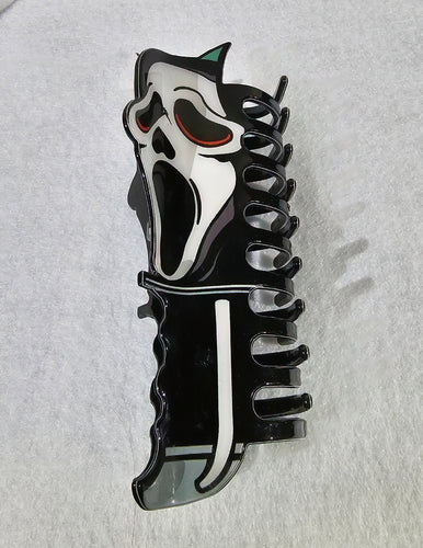 Horror Hair Claw Clip - Ghostface Knife