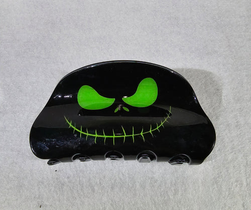 Horror Hair Claw Clip - Jack Skellington Black