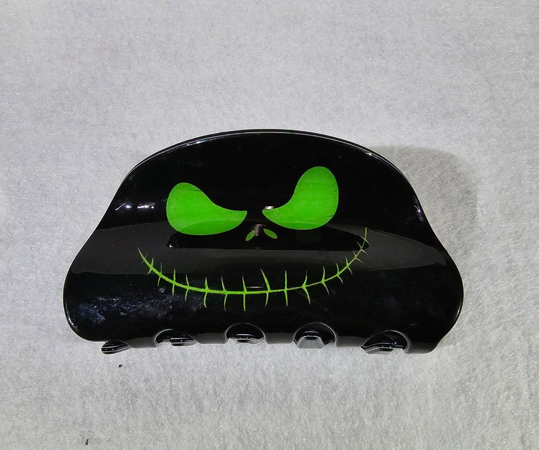 Horror Hair Claw Clip - Jack Skellington Black
