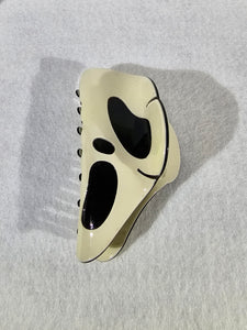 Horror Hair Claw Clip - Ghostface (white)