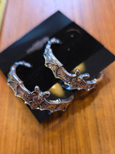 Load image into Gallery viewer, Bat Hoop Earrings