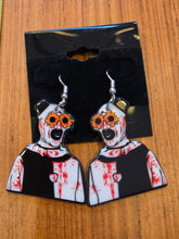 Load image into Gallery viewer, Terrifier Art the Clown Daisy Glasses Earrings