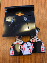 Load image into Gallery viewer, Terrifier Art the Clown Daisy Glasses Earrings