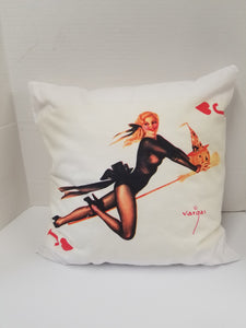 Halloween Witch Pinup Girl Pillow