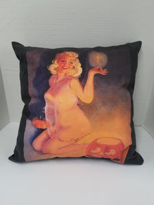 Halloween Pinup Girl Pillow