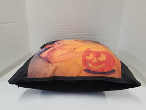 Halloween Pinup Girl Pillow