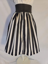 Load image into Gallery viewer, Black and White Striped Skirt