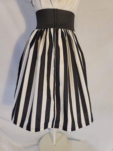 Black and White Striped Skirt