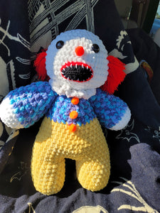 Handmade Crocheted Pennywise Doll